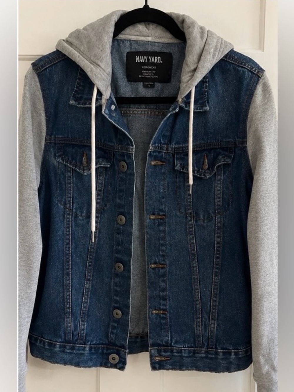 Navy Yard Hooded Denim Jacket – Women’s Small